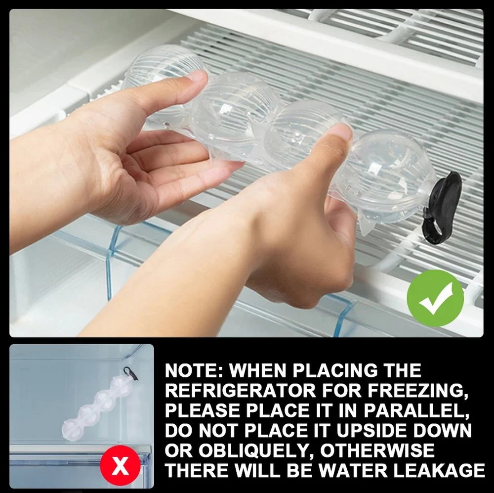 Molde para hacer 4 bolas de hielo